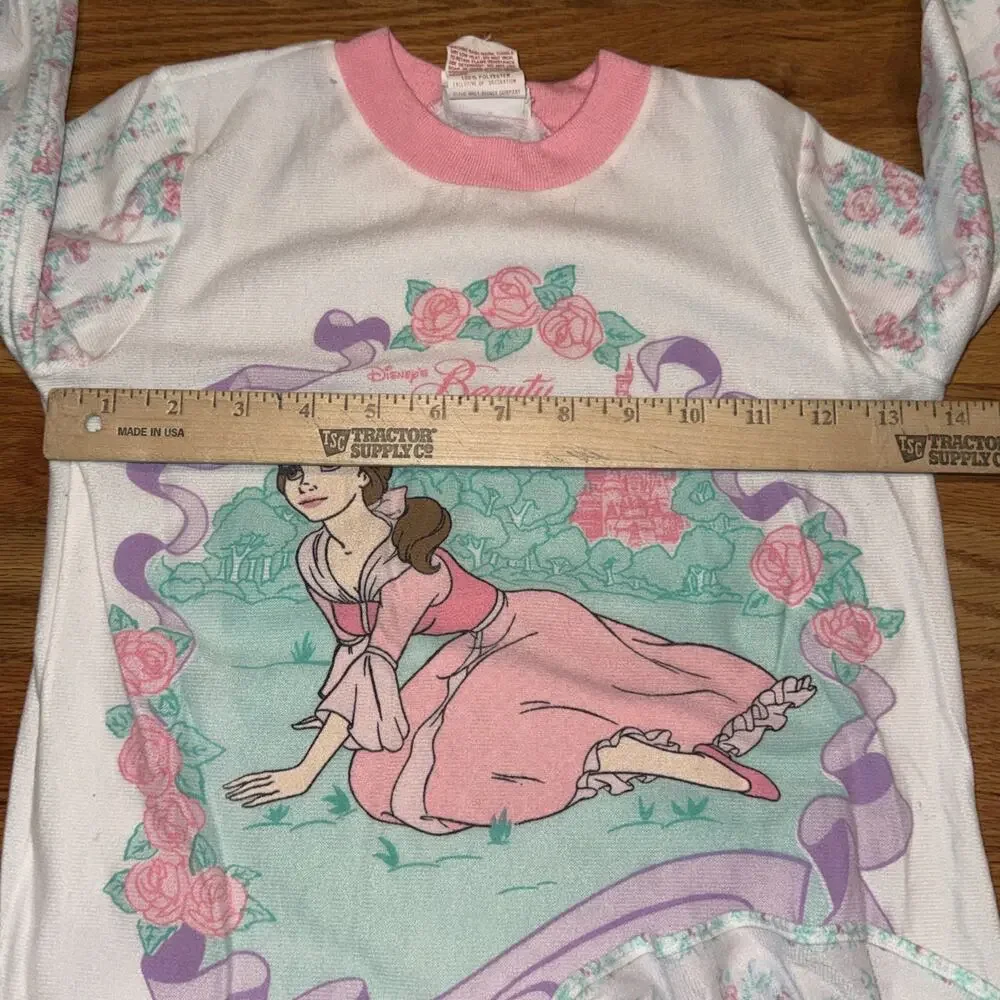 Vintage Walt Disney Beauty & The Beast Girls Nightgown Size 6 Nightgown